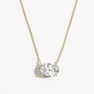 Melinda Maria Hello Gorgeous Necklace Oval Simulated Diamond NWT